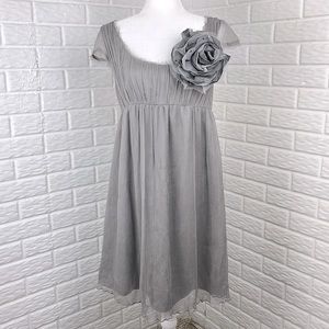 BLOOM 100% Silk Empire Waist Lined Detachable Large Flower US 8 UK 10